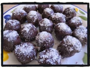 Truffes au chocolat bounty