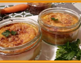 Flan à la carotte, persil et cumin