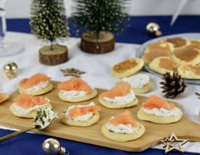 Blinis maison au fromage blanc