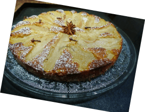Tarte sans pâte aux poires et épices