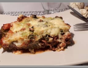 Lasagne revisitée au chou vert