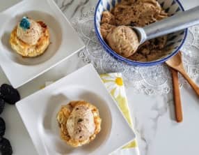 Glace aux pruneaux mi-cuits et à l'armagnac