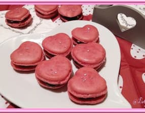 Macarons au chocolat et pralin