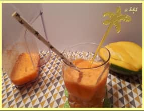 Jus de carottes, mangue et poire