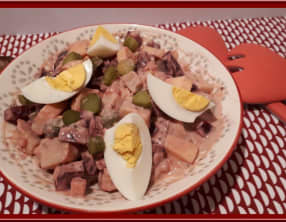 Salade de betterave aux pommes de terre