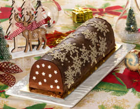 Bûche chocolat à la framboise