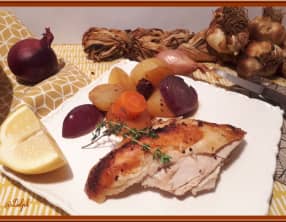 Poulet rôti au four au thym et citron