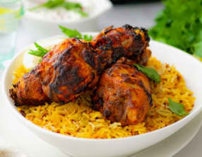 Poulet Tandoori et riz basmati aux épices