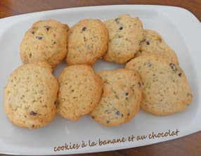 Cookies à la banane et au chocolat