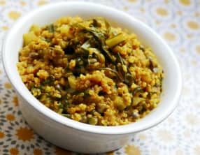 Blettes, lentilles et quinoa aux épices