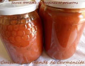 Conserves de sauce tomates-aubergines-poivrons