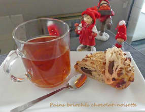Pains briochés chocolat-noisette