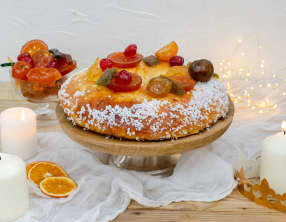 Brioche des rois fleur d'oranger et fruits confits