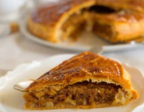 Galette des rois au muscovado, sirop d'érable et orange confite