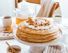 Gâteau de crêpes à la pâte à tartiner