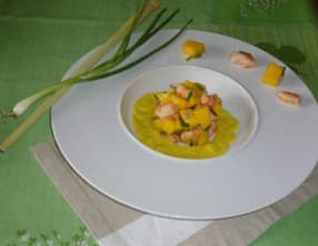 Tartare thaï de crevettes mangue