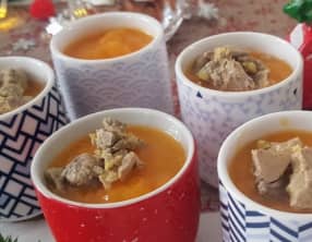 Velouté, crémeux de potimarron au foie gras