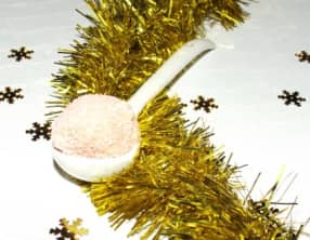 Truffes chocolat blanc et biscuit rose de Reims