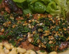 Foie de veau à  l'ail et au persil