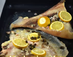 Aile de raie au four