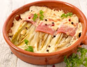Gratin d'endives au jambon
