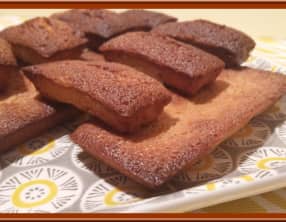 Financiers au chocolat blanc et vanille