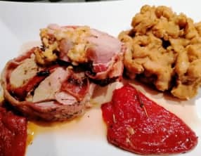 Filet mignon de porc farci aux Piquillos et fromage de Brebis Basque piment d’Espelette