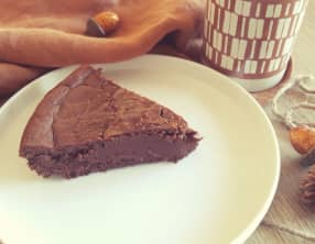 Fondant chocolat et crème de marrons