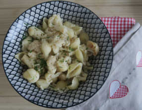 Poêlée de chou-fleur aux pâtes