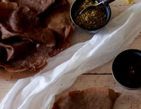 Crêpes cacao ganache chocolat