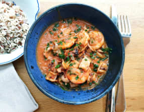 Encornets et crevettes au Kari Gosse