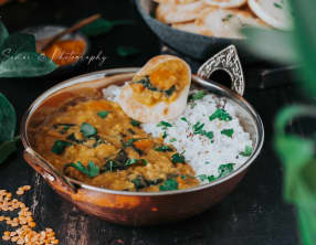 Dhal de lentilles corail et carottes