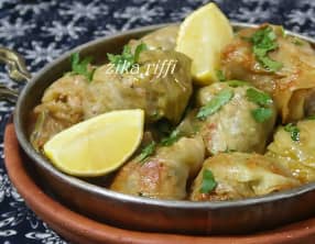 Chou farci sauce rouge rezmet ou rzaimet yomma- dolma kromb