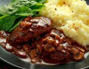 Steak de boeuf à la sauce aux champignons