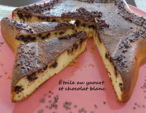 Étoile au yaourt et chocolat blanc
