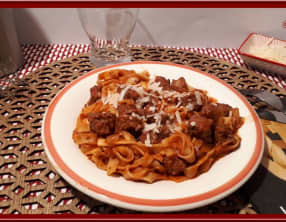 Tagliatelles à la sauce tomate