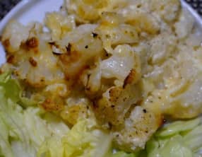 Gratin de choux fleur au Comté