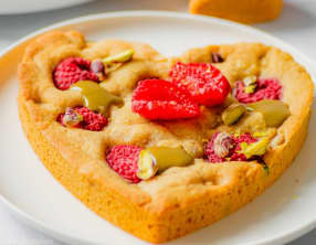 Cookies xxl framboises et pistaches