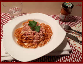 Fettuccine au piment d’Espelette et jambon cru