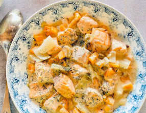 Blanquette de saumon aux épices douces