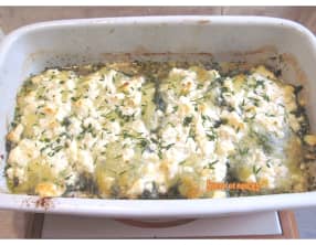 Escalopes de porc gratinées aux épinards et fromage