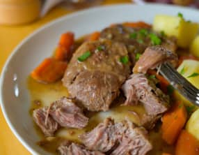 Joues de porc confites au cidre