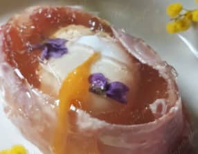 L'oeuf en gelée au jambon de Manou