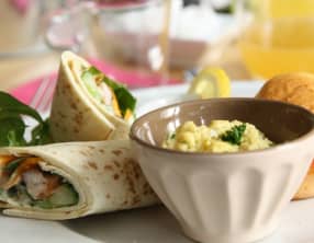 Wrap saumon fumé et fromage frais
