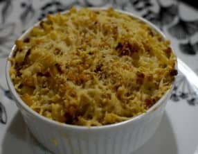 Gratin de macaroni jambon fromage