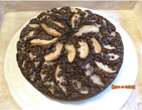 Gâteau au chocolat et poires