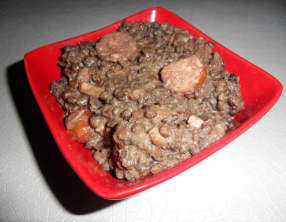 Saucisses-lentilles au Cookéo
