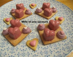 Bouchée petit coeur cassis