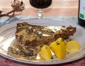 Côtes de veau à la crème aux morilles