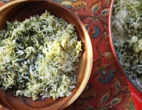 Riz aux épinards à l'indienne